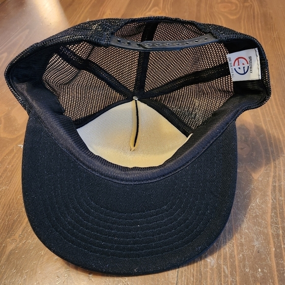 Vtg Snapback Trucker Hat With Mesh Back ICM Krebsoge Black Hat Speedway Cap OSFA - Picture 9 of 12